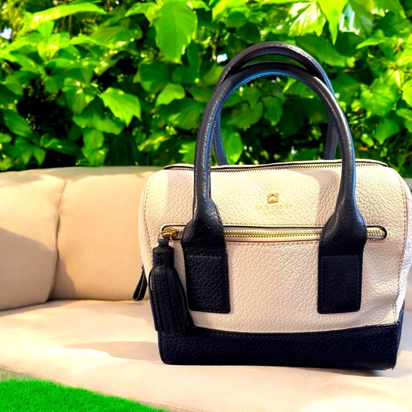 kate spade Handbags - KATE SPADE Southport Avenue Alessa Tassel Bag
Cream Ivory and Navy Tote Satchel